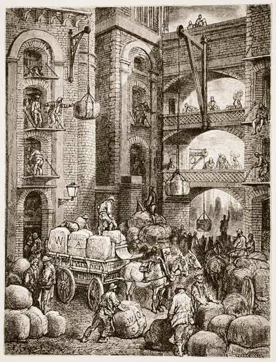 Workers Going About Their Business in a Warehouse, from 